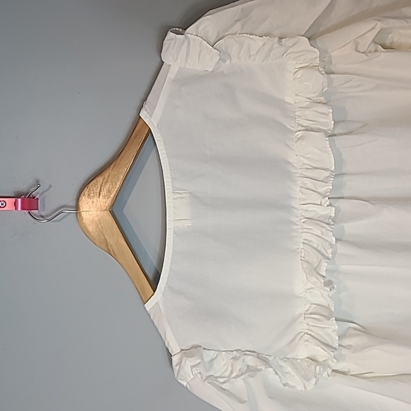 Nation LTD White Ruffled Peplum Blouse - Picture 4 of 7